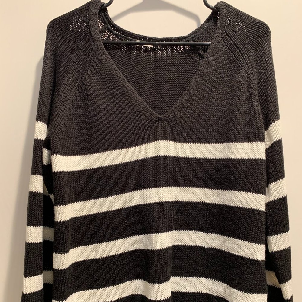 Black and White Stripe Sweater